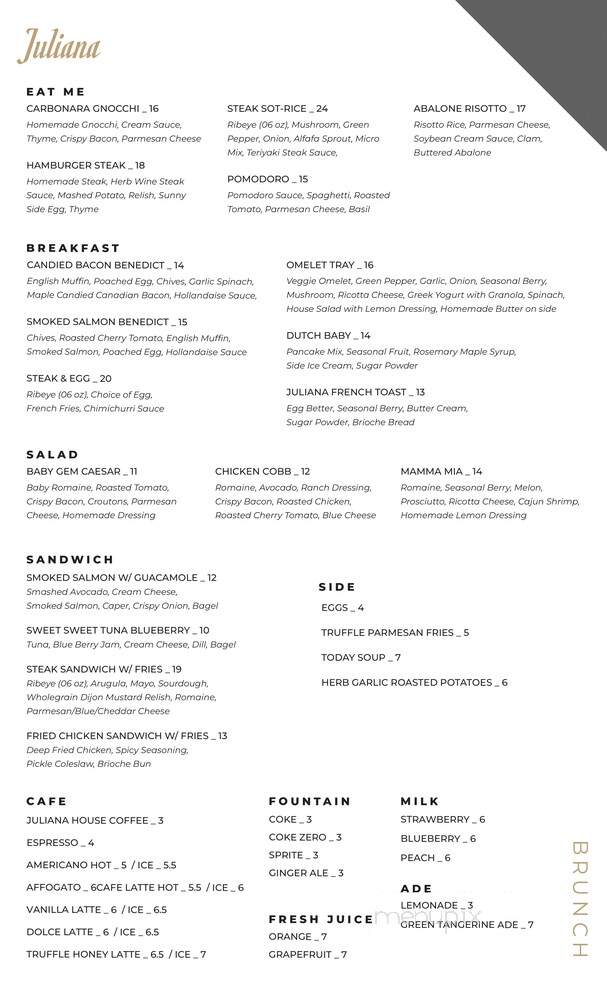 Juliana Los Angeles - Los Angeles, CA menu_pic