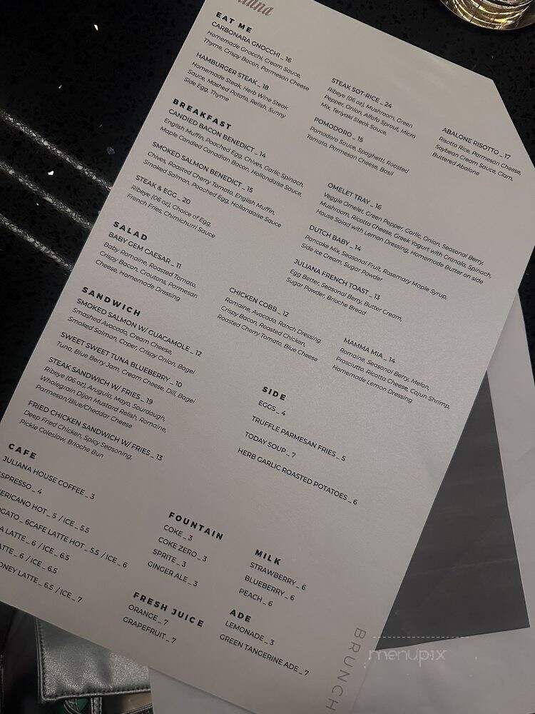 Juliana Los Angeles - Los Angeles, CA menu_pic