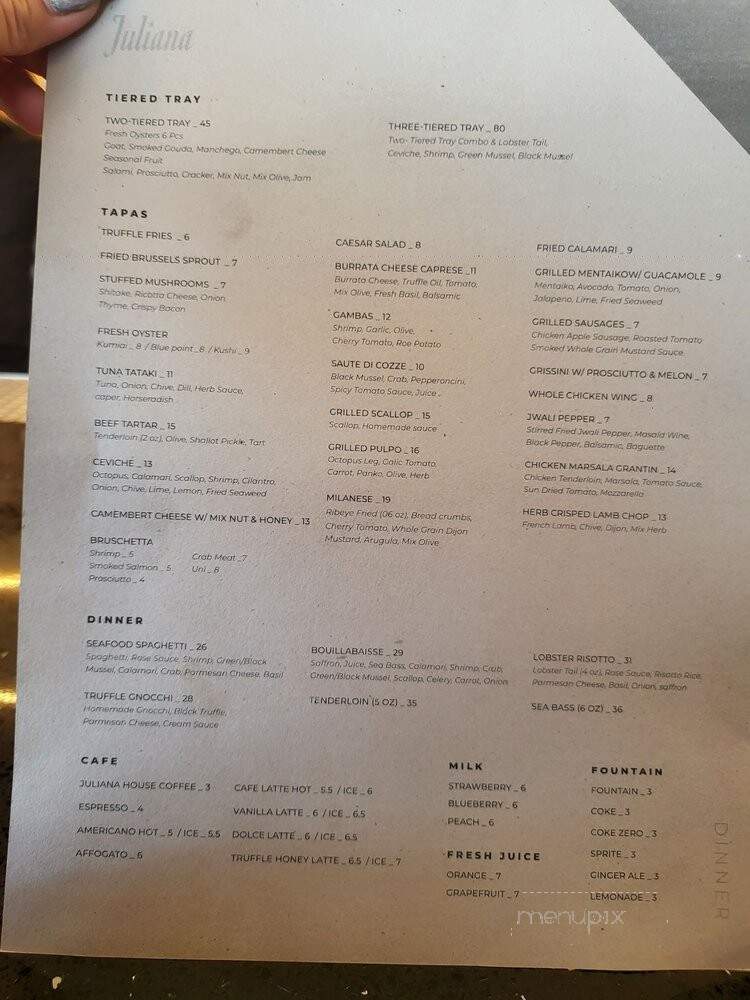 Juliana Los Angeles - Los Angeles, CA menu_pic