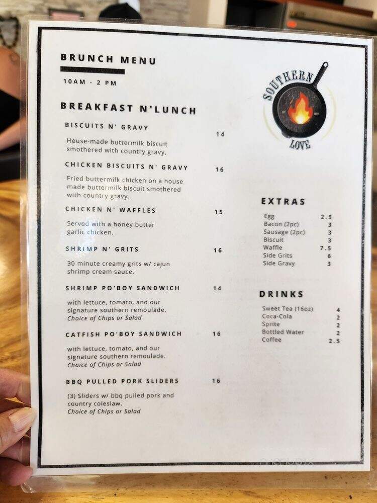 Southern Love - Urban Honolulu, HI menu_pic