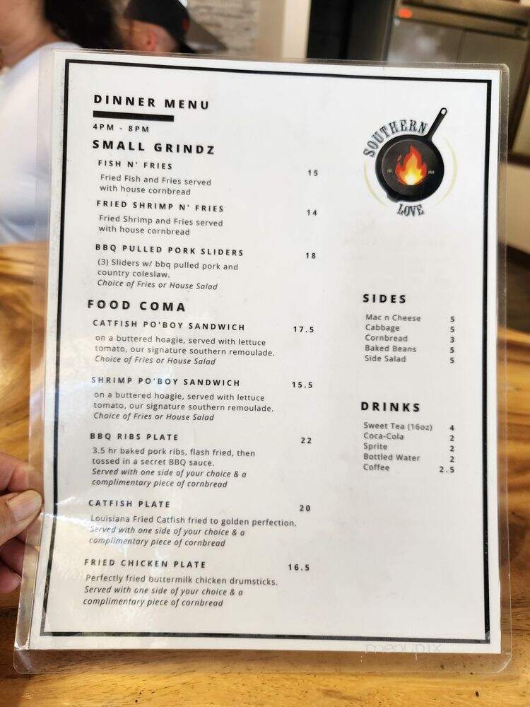 Southern Love - Urban Honolulu, HI menu_pic