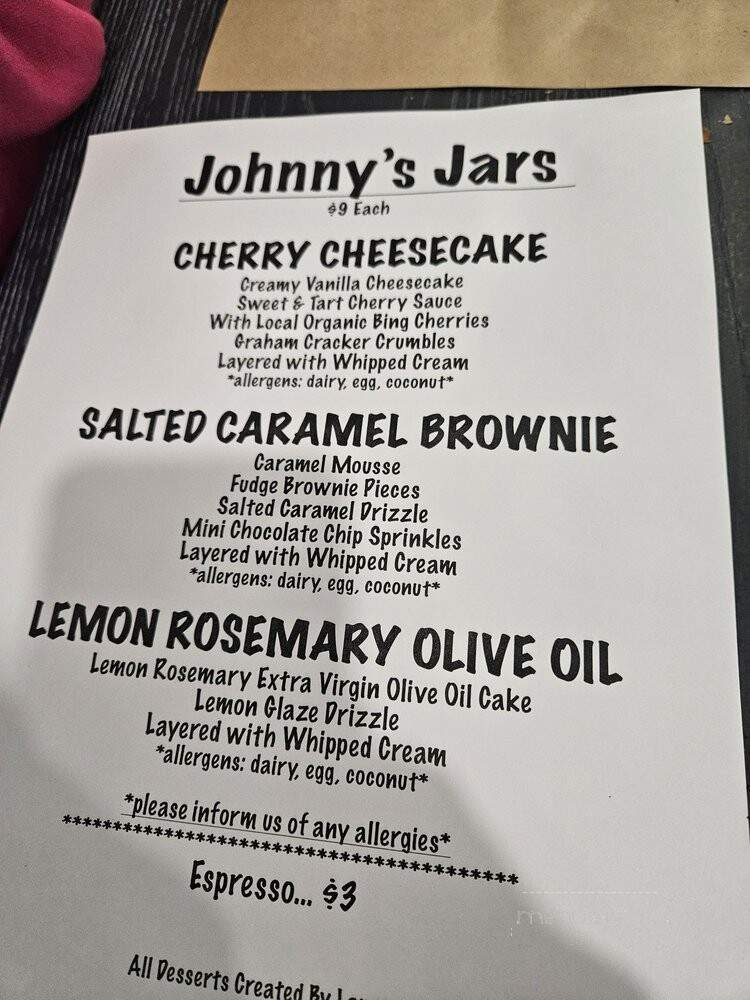 Johnny's Pies - Medford, NJ menu_pic