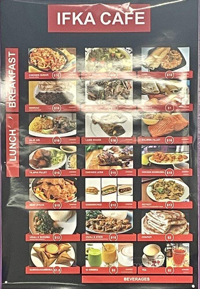 Ifka Cafe - Aurora, CO menu_pic