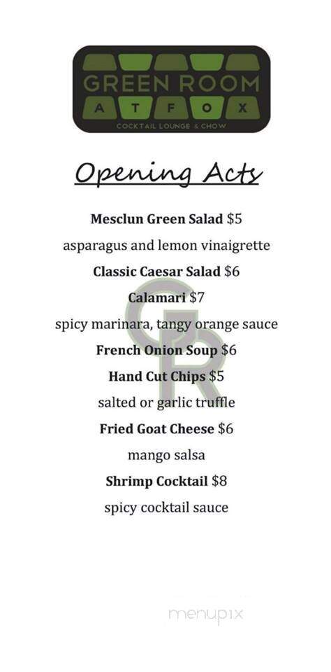 Green Room - Pomona, CA menu_pic