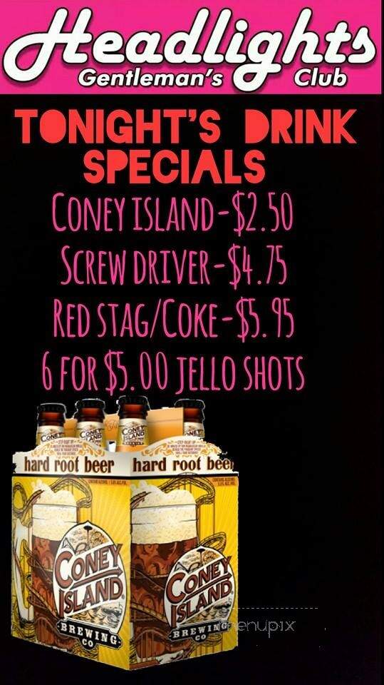 Headlights - Elizabeth City, NC menu_pic