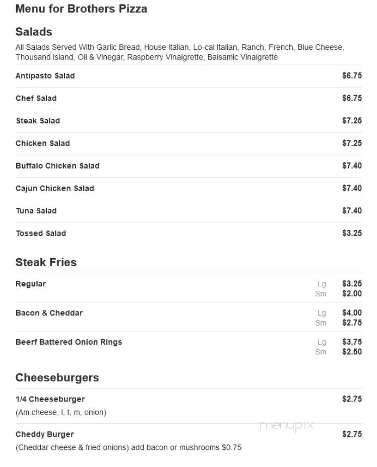 Brothers Pizza - Salisbury, MA menu_pic