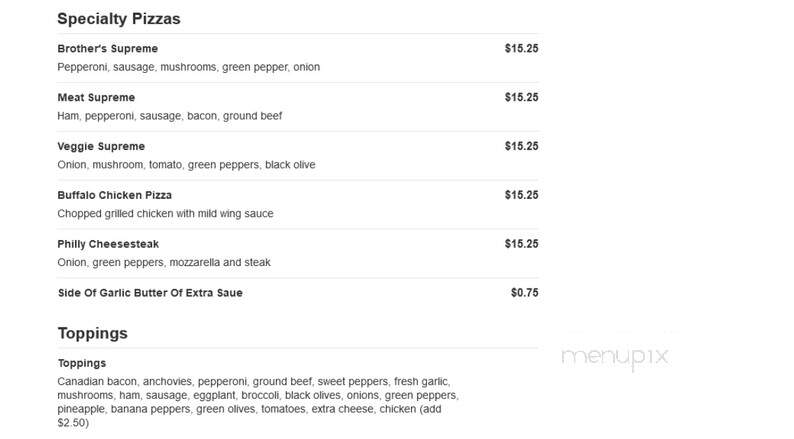 Brothers Pizza - Salisbury, MA menu_pic