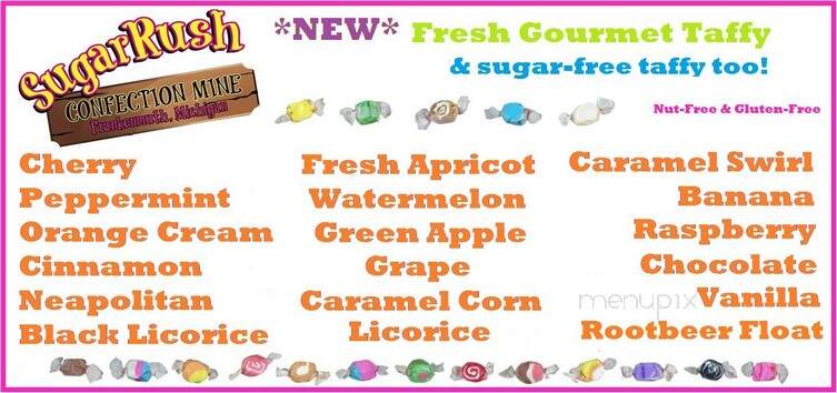 Sugarrush Sweets & Treats - Frankenmuth, MI menu_pic