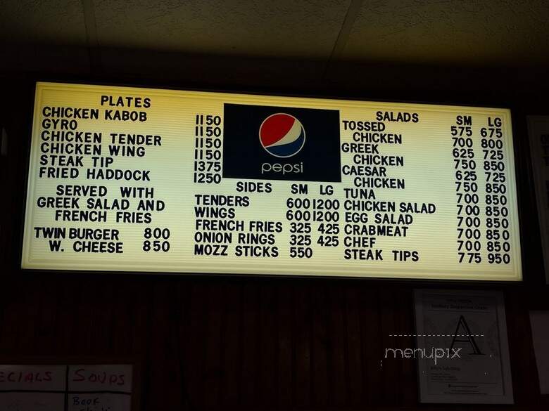 Billy's Sub Shop - Boston, MA menu_pic