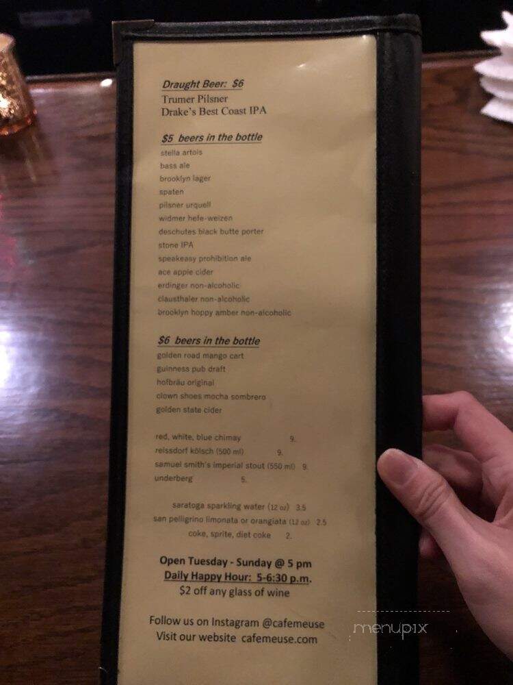Cafe Meuse - San Francisco, CA menu_pic
