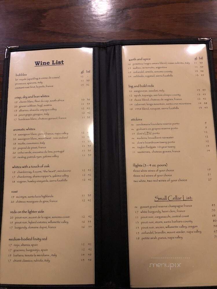 Cafe Meuse - San Francisco, CA menu_pic