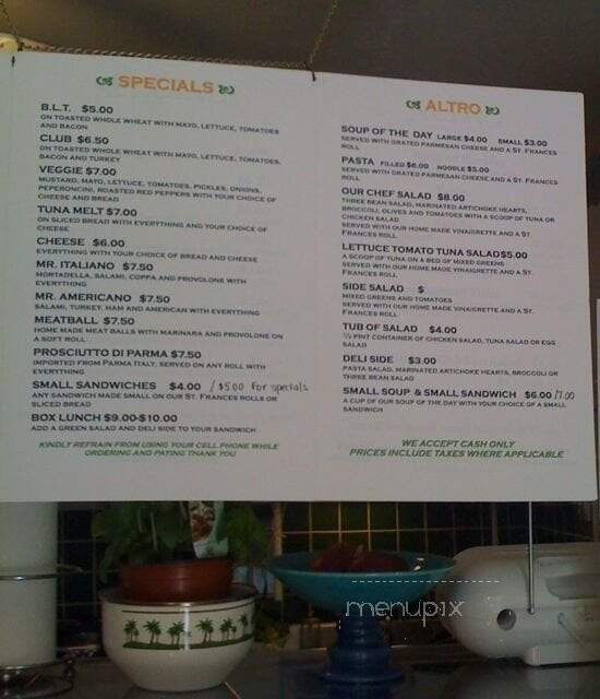Corsagna Deli - San Francisco, CA menu_pic