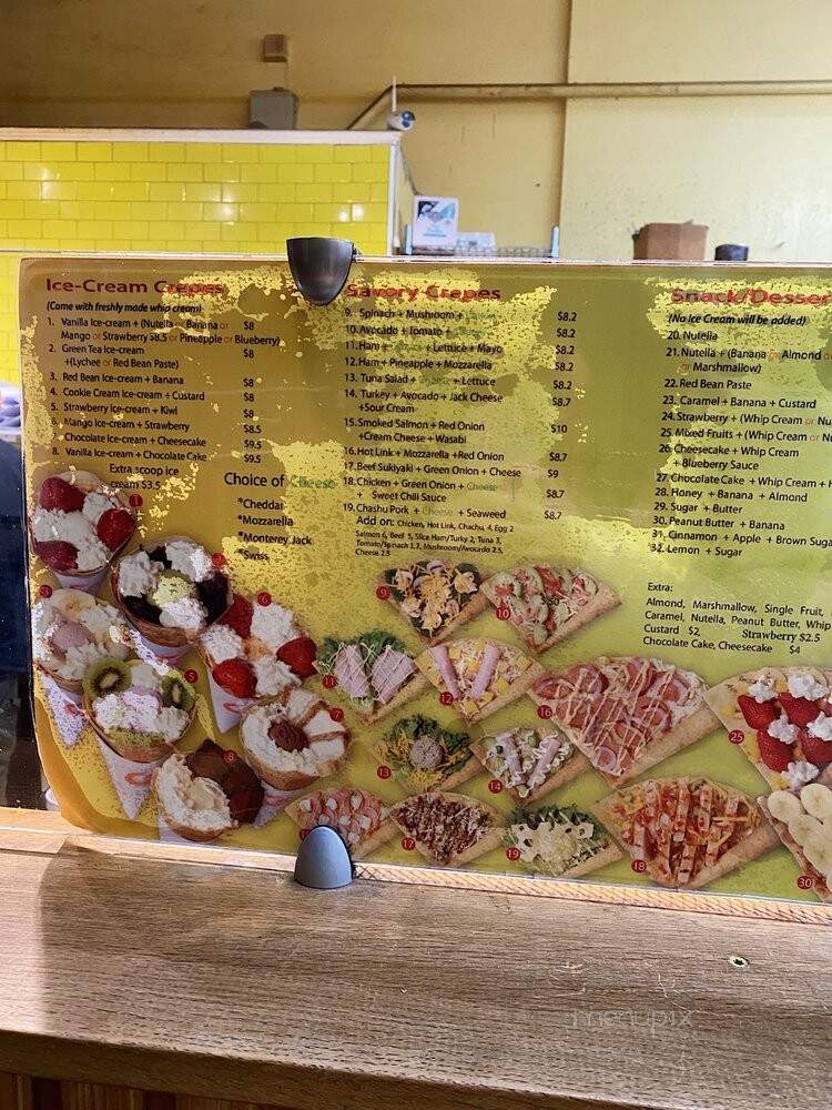Genki Crepes - San Francisco, CA menu_pic