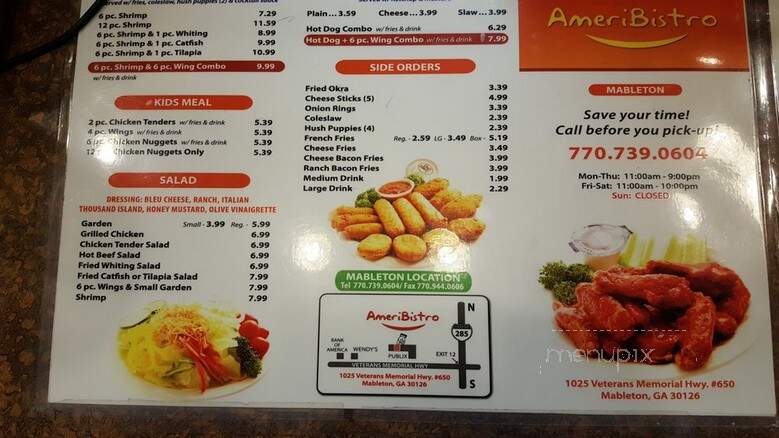 AmeriBistro - Mableton, GA menu_pic