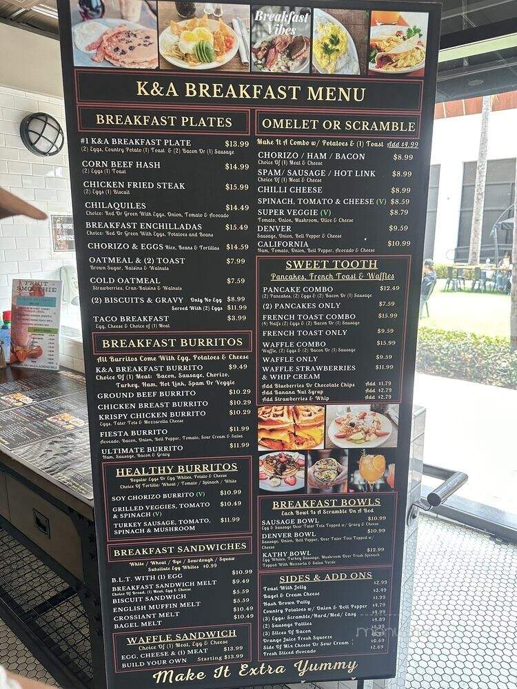 K & A Cafe - Anaheim, CA menu_pic