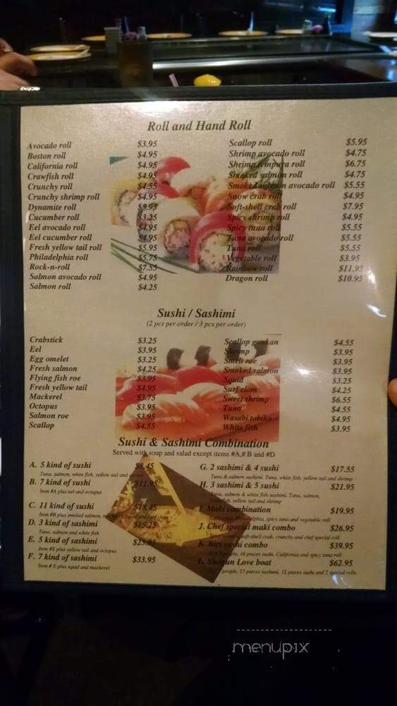 Shoguns Japanese Hibachi Grill - Baytown, TX menu_pic