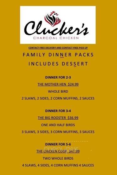 Clucker's Charcoal Chicken - Highwood, IL menu_pic