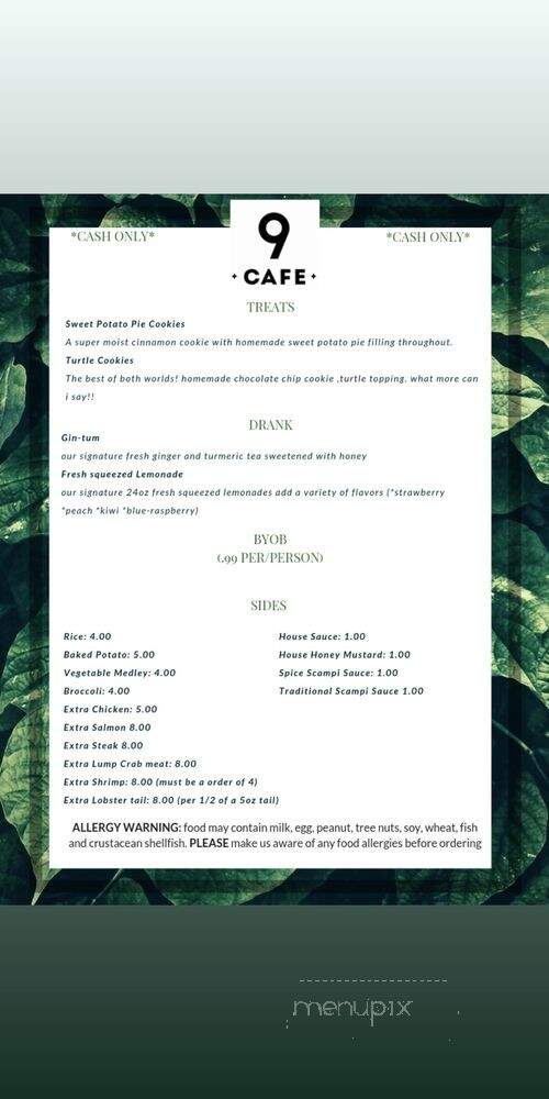 Nine Fifteen Cafe - Wilkinsburg, PA menu_pic