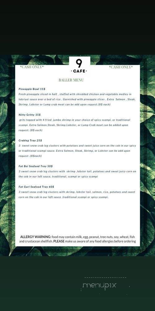 Nine Fifteen Cafe - Wilkinsburg, PA menu_pic