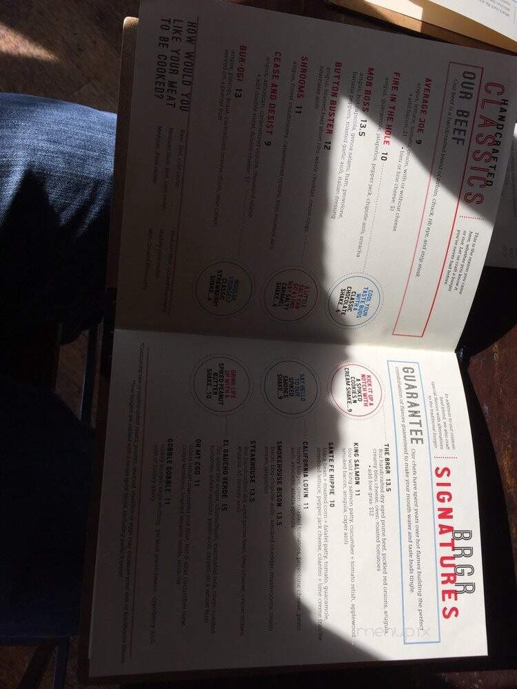 Brgr - Pittsburgh, PA menu_pic