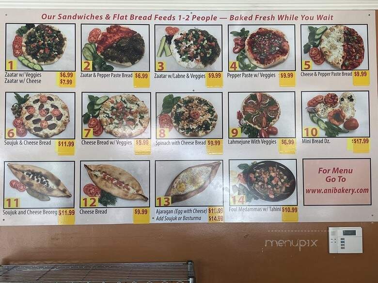 Ani Bakery - Granada Hills, CA menu_pic
