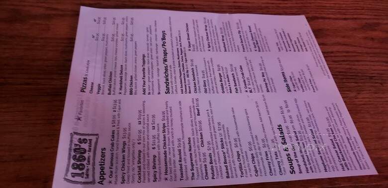 1860's Hard Shell Cafe and Saloon - Saint Louis, MO menu_pic