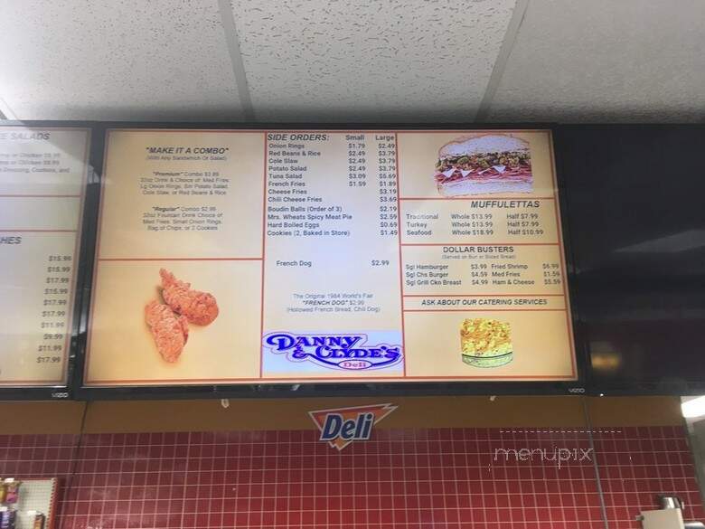 Danny & Clyde's - New Orleans, LA menu_pic