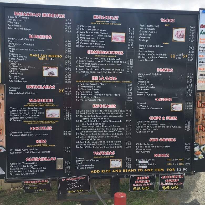 Chili Bandido - San Diego, CA menu_pic