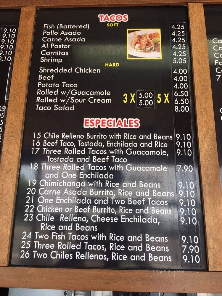 Chili Bandido - San Diego, CA menu_pic