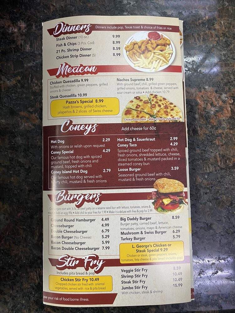 L George's Coney Island - Detroit, MI menu_pic
