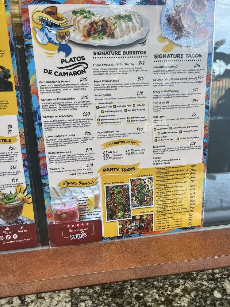 La Costa Azul - Fairfield, CA menu_pic