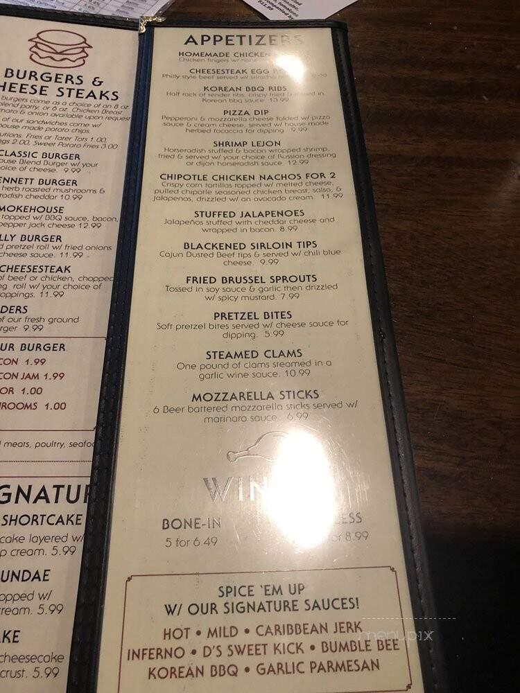 Duffer's Mill - Boothwyn, PA menu_pic