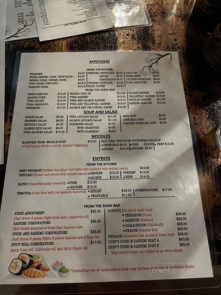 Nanami Cafe - Baltimore, MD menu_pic