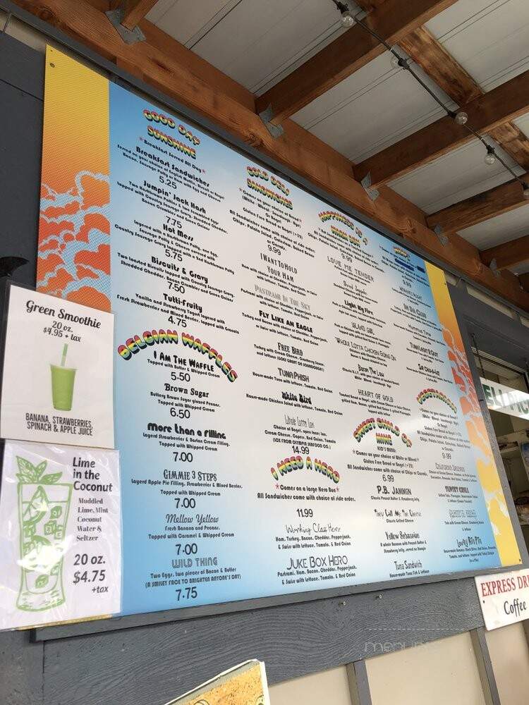 Heyday Cafe - Olympia, WA menu_pic
