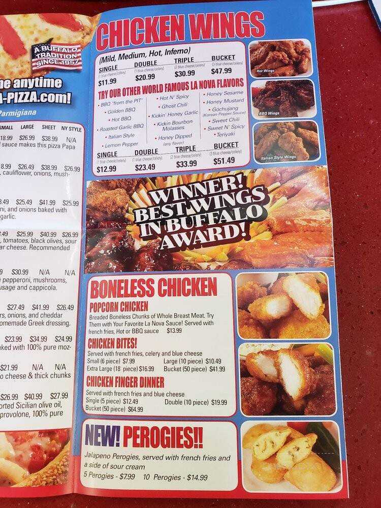 La Nova - Amherst, NY menu_pic