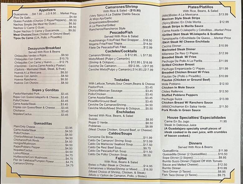 TaqueriaElGalloGeOro - Des Plaines, IL menu_pic