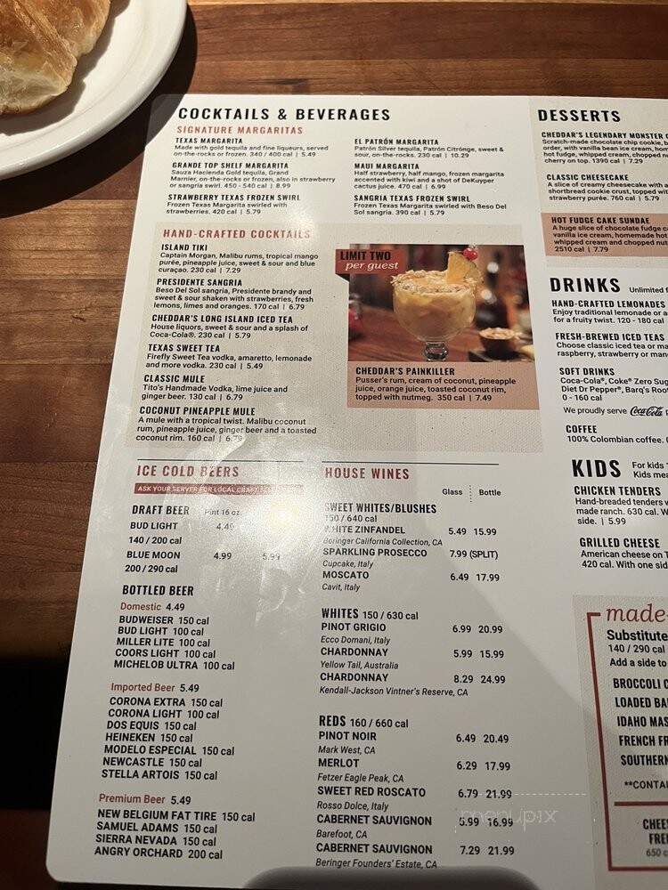 Cheddar's - Fort Smith, AR menu_pic