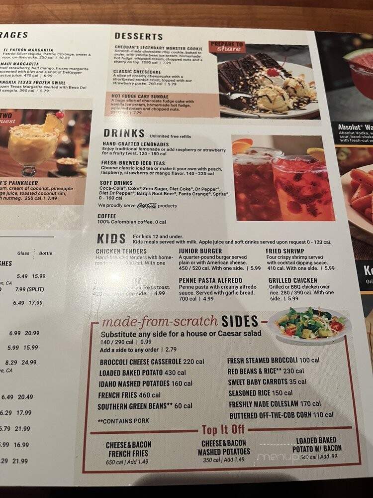 Cheddar's - Fort Smith, AR menu_pic