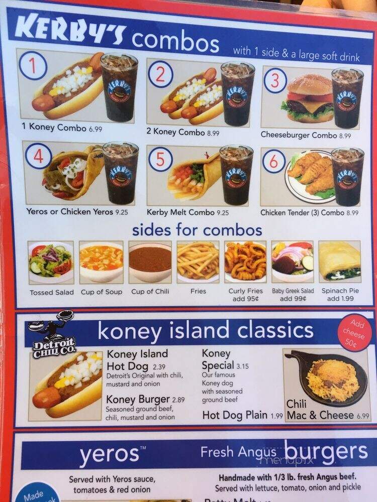 Kerby's Koney Island - Southfield, MI menu_pic