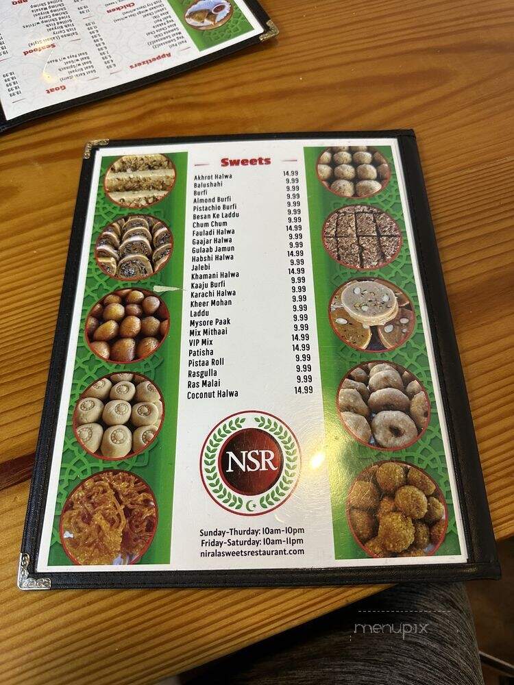 Nirala Sweet & BBQ Restaurant - Sunrise, FL menu_pic