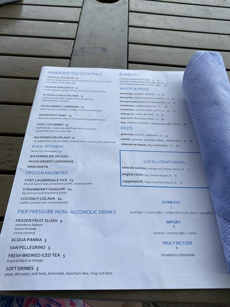 Sea Level Restaurant - Fort Lauderdale, FL menu_pic