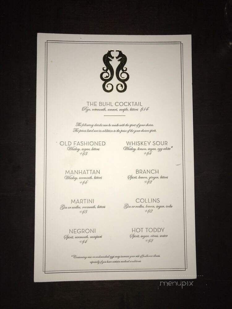 Frank's in the Buhl - Detroit, MI menu_pic
