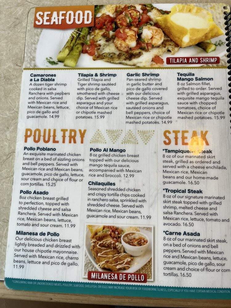 Poblanos Mexican Grill - Acworth, GA menu_pic