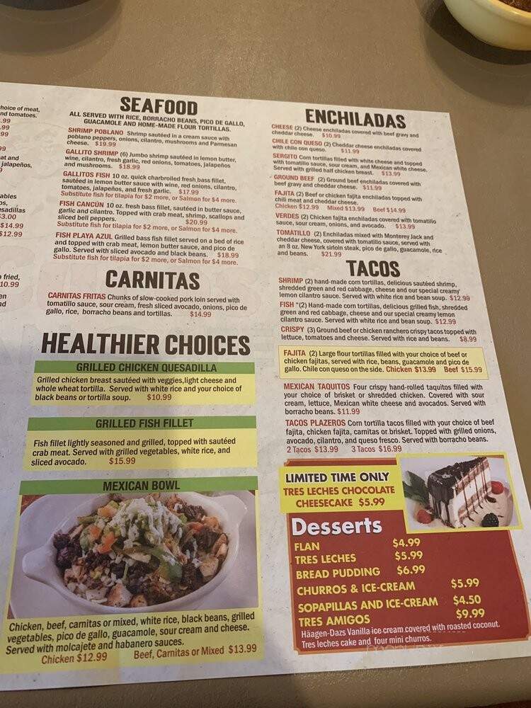 Los Cucos Mexican Cafe - Houston, TX menu_pic