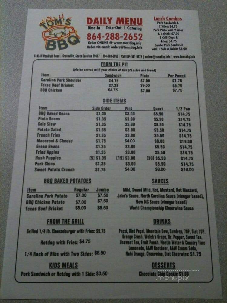 Tom's Barbeque - Greenville, SC