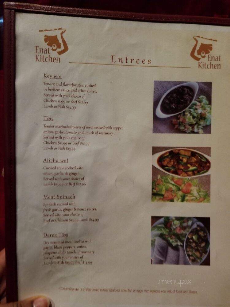 Enat Kitchen - Portland, OR menu_pic