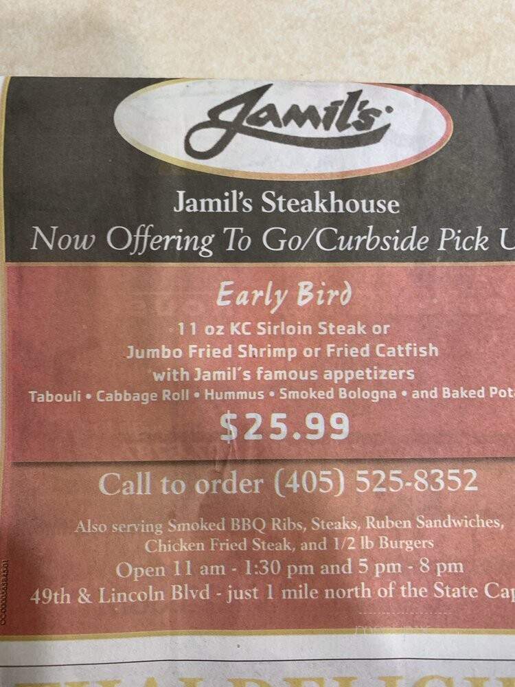 Jamil's Steakhouse - Oklahoma City, OK