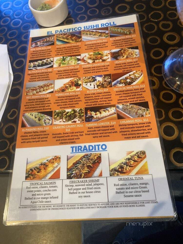 El Pacifico - Houston, TX menu_pic