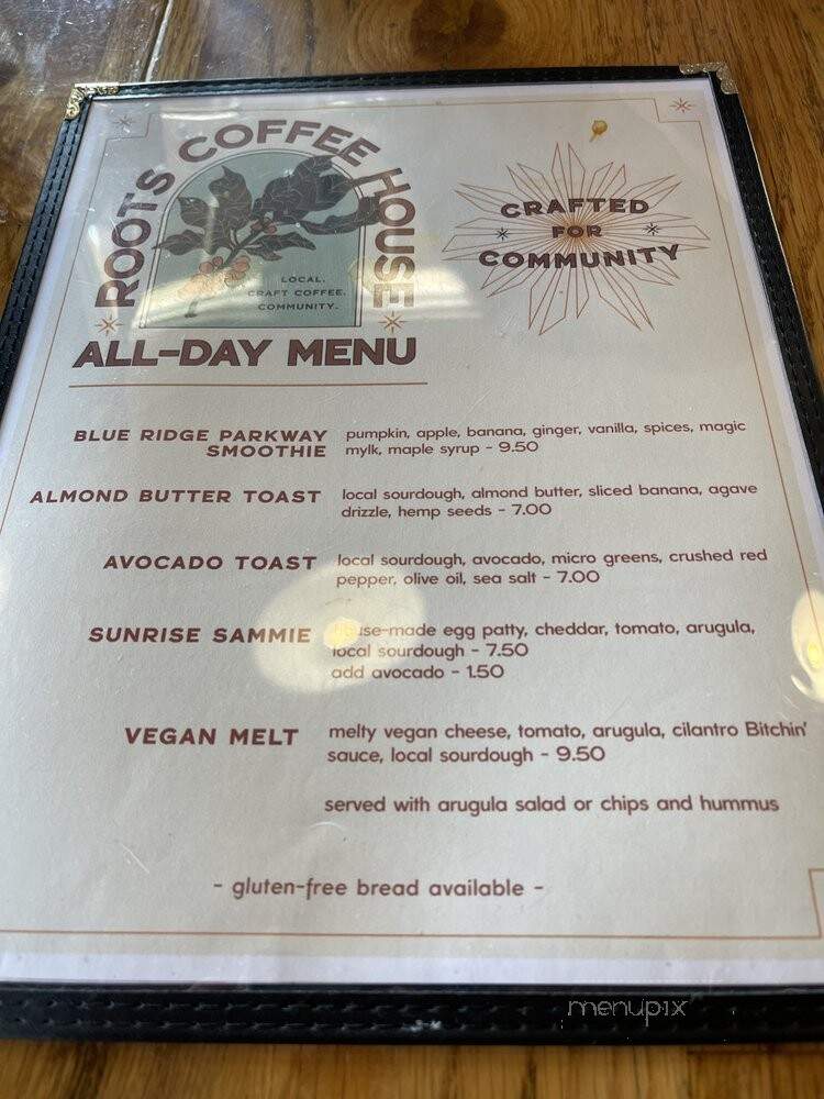 Roots Coffeehouse - North Richland Hills, TX menu_pic
