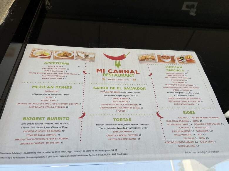 Tienda Y Taqueria Mi Carnal - St Augustine, FL menu_pic